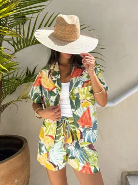 Bamboo Fiber Blend Colorfast Clothing Mai Tai Linen Button Down - Final Sale