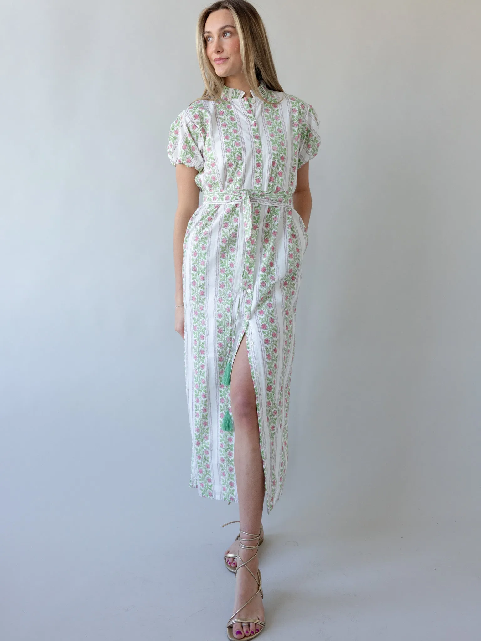 Maison De Frederic Pink Maxi Dress Neutral palette