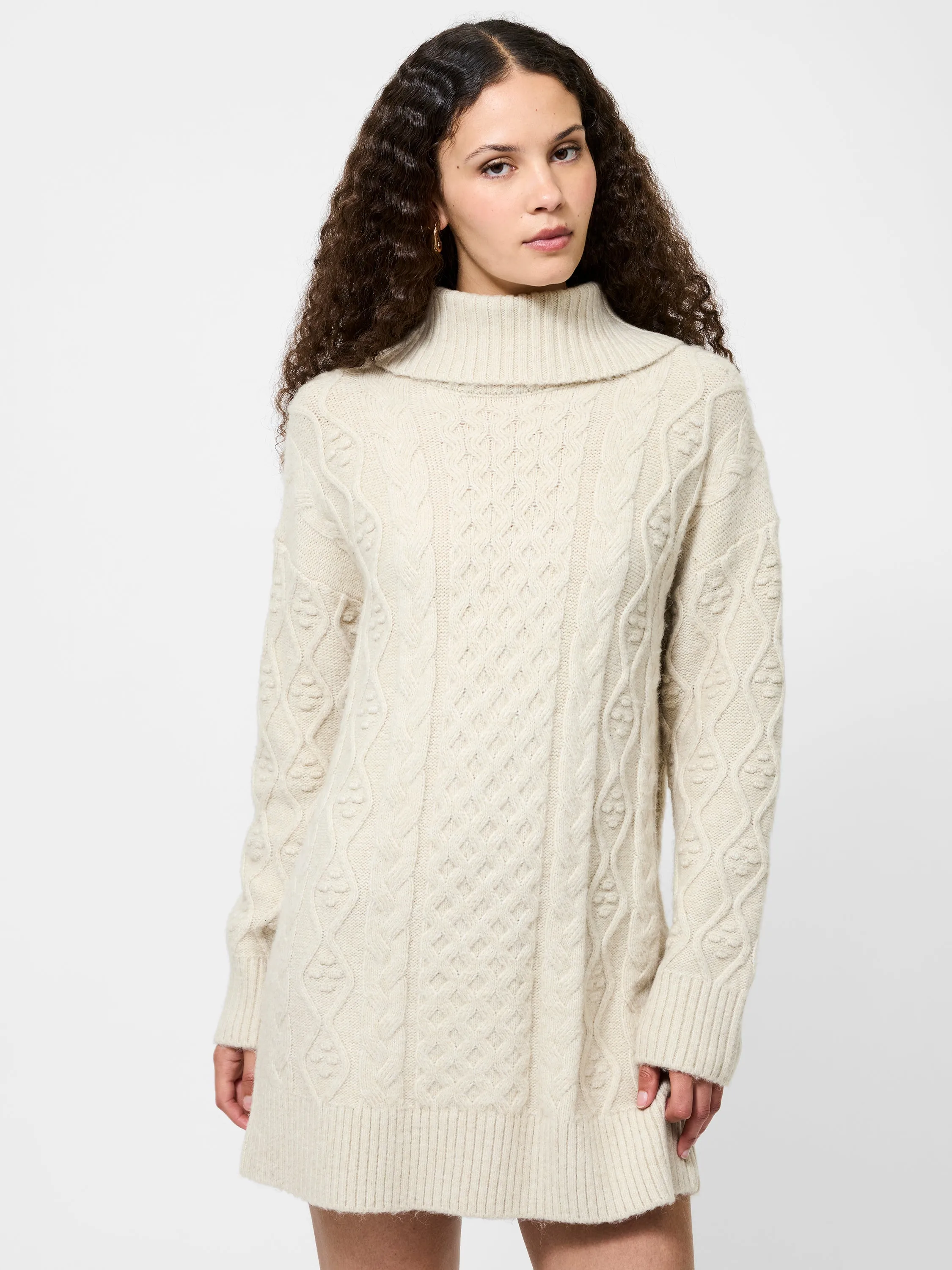 Classic Look Makira Knit Turtleneck Mini Dress