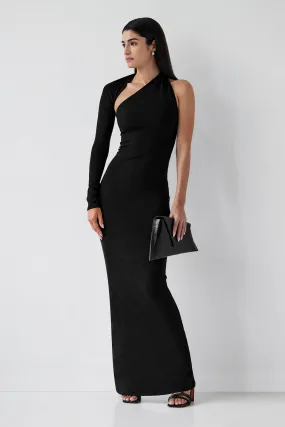 Chilly Weather Wear Manhattan One Shoulder Gown
