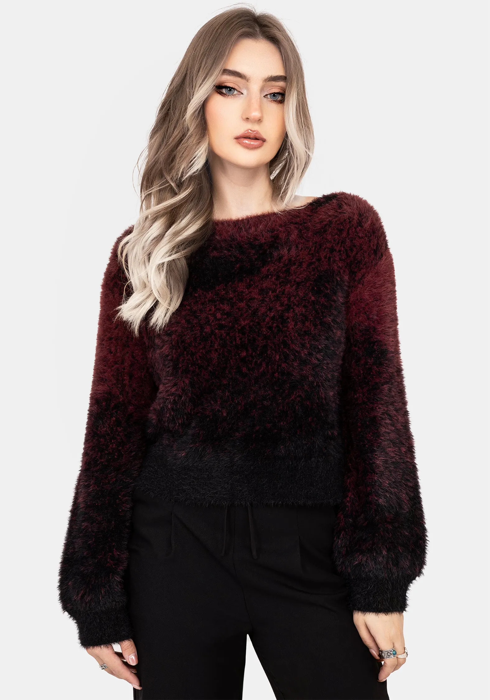 Maple Tie Dye Knit Jumper Basic Layer Layered Stitch Detail