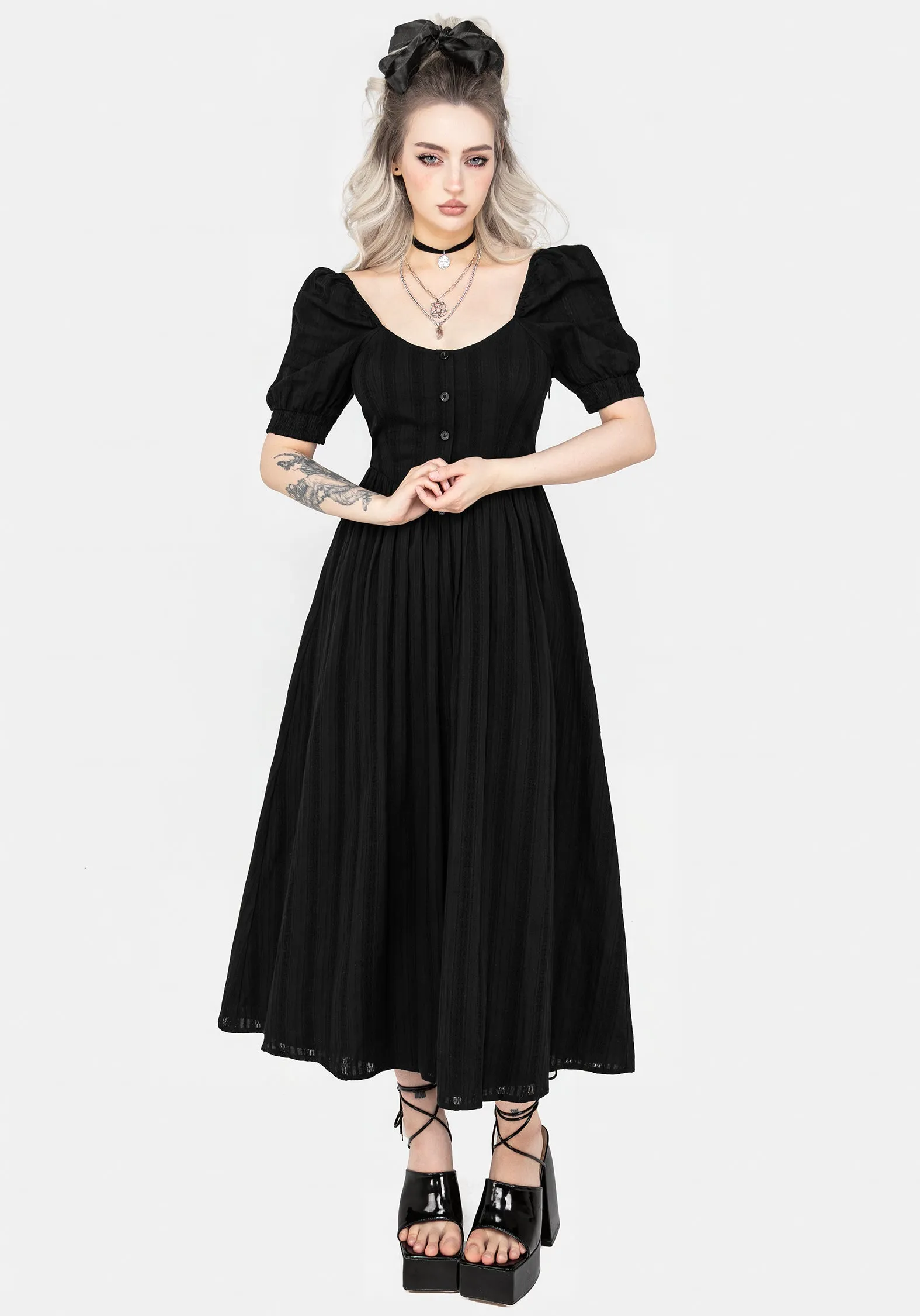 Marcia Broderie Midaxi Dress Cozy Flex