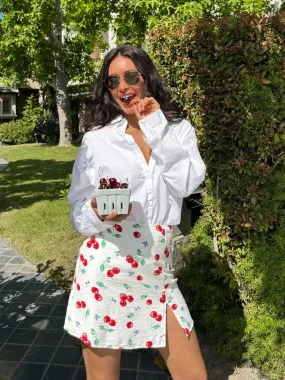 Maribel Cherry Mini Skirt - Final Sale Street Comforted