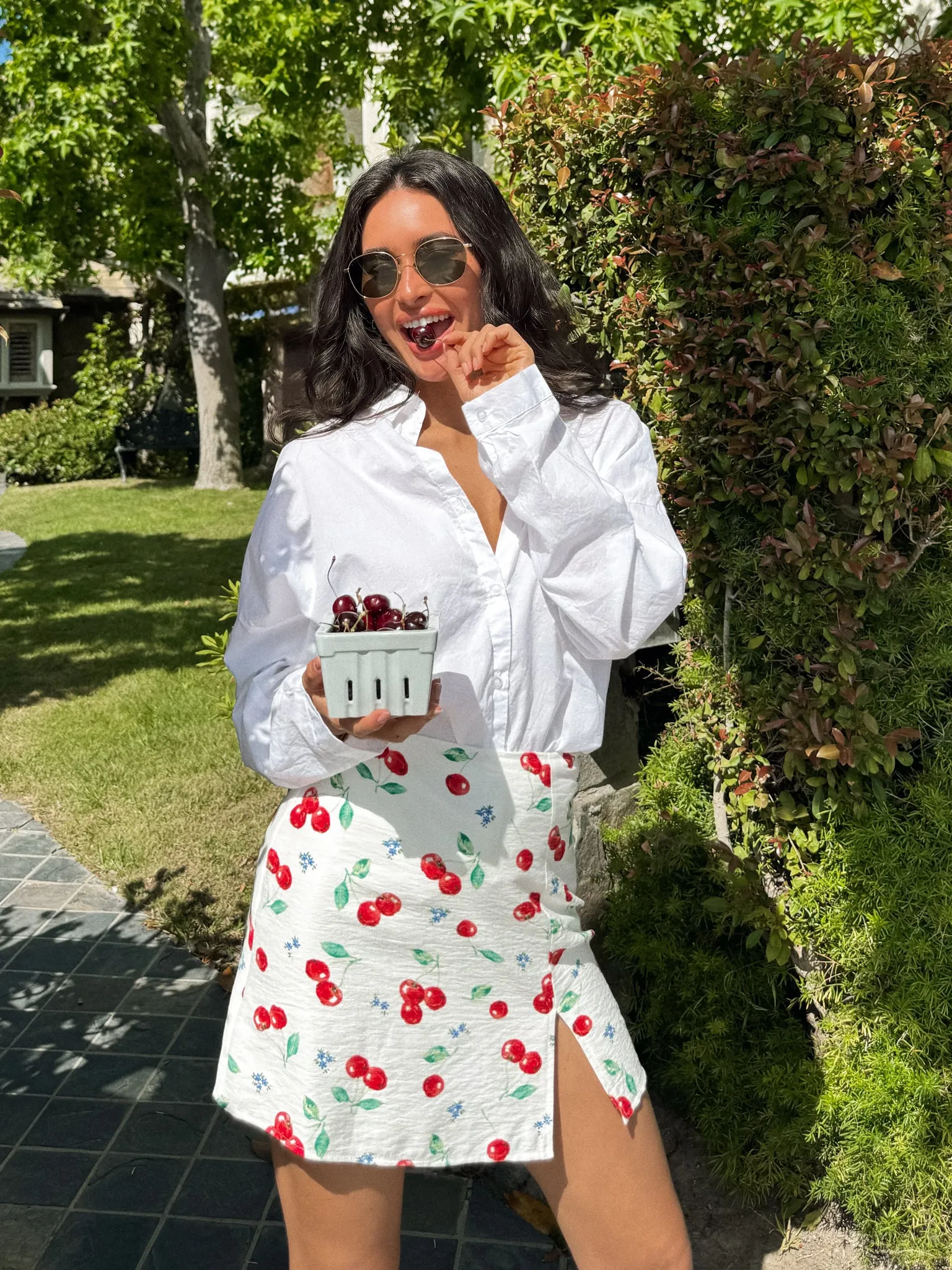 Maribel Cherry Mini Skirt - Final Sale Street Comforted