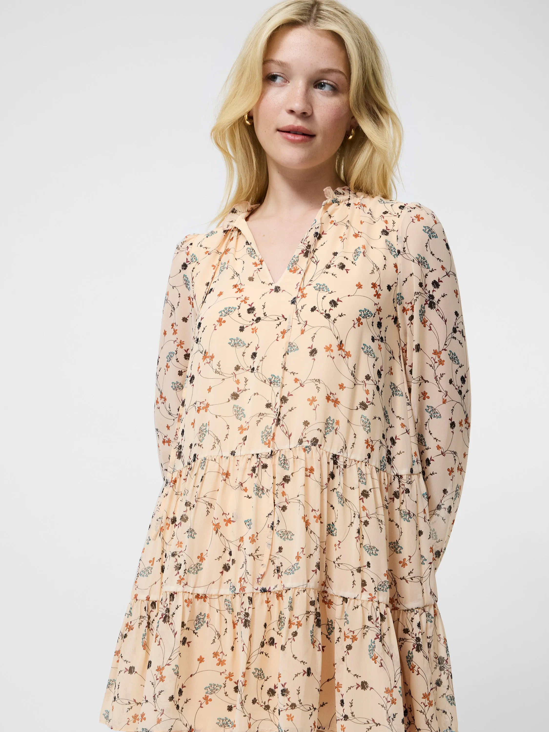 Refined Stitch Sleek Comfort Marina Silky Chiffon Mini Dress