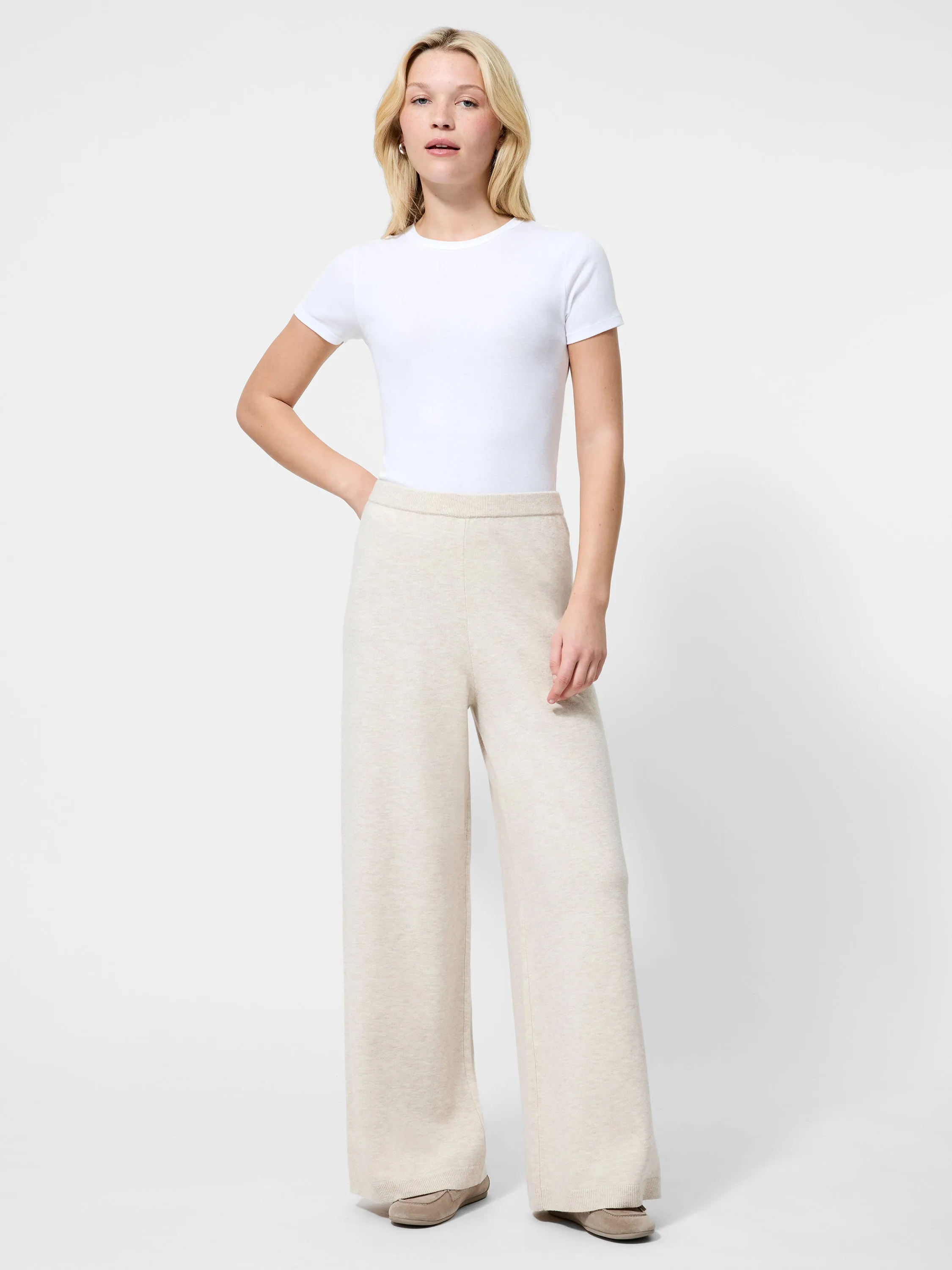 Marley Knit Wide Leg Pant All-Season Wear Water Repellent