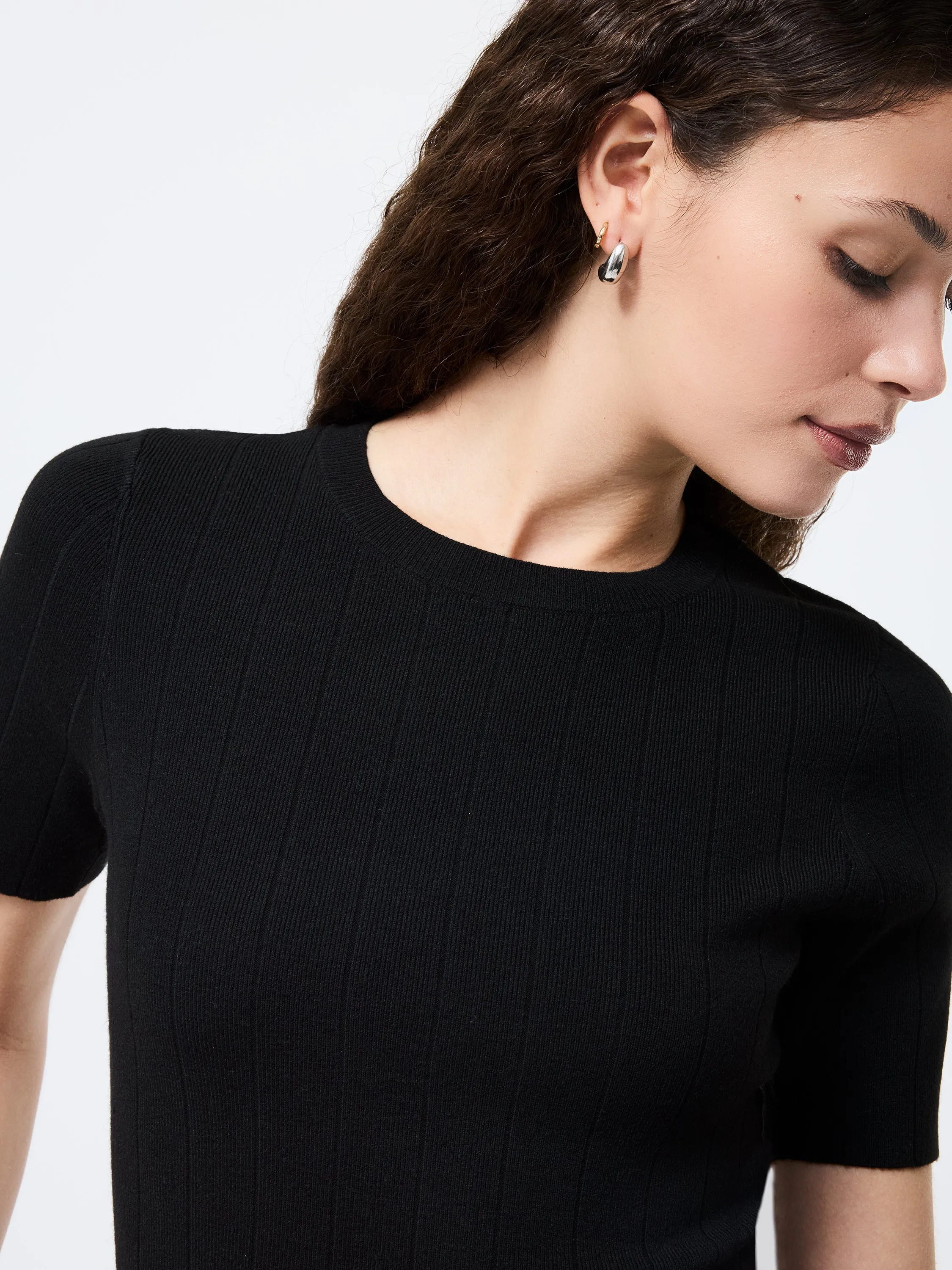 Marley Knit Wide Rib Top EcoFriendly Dye Process