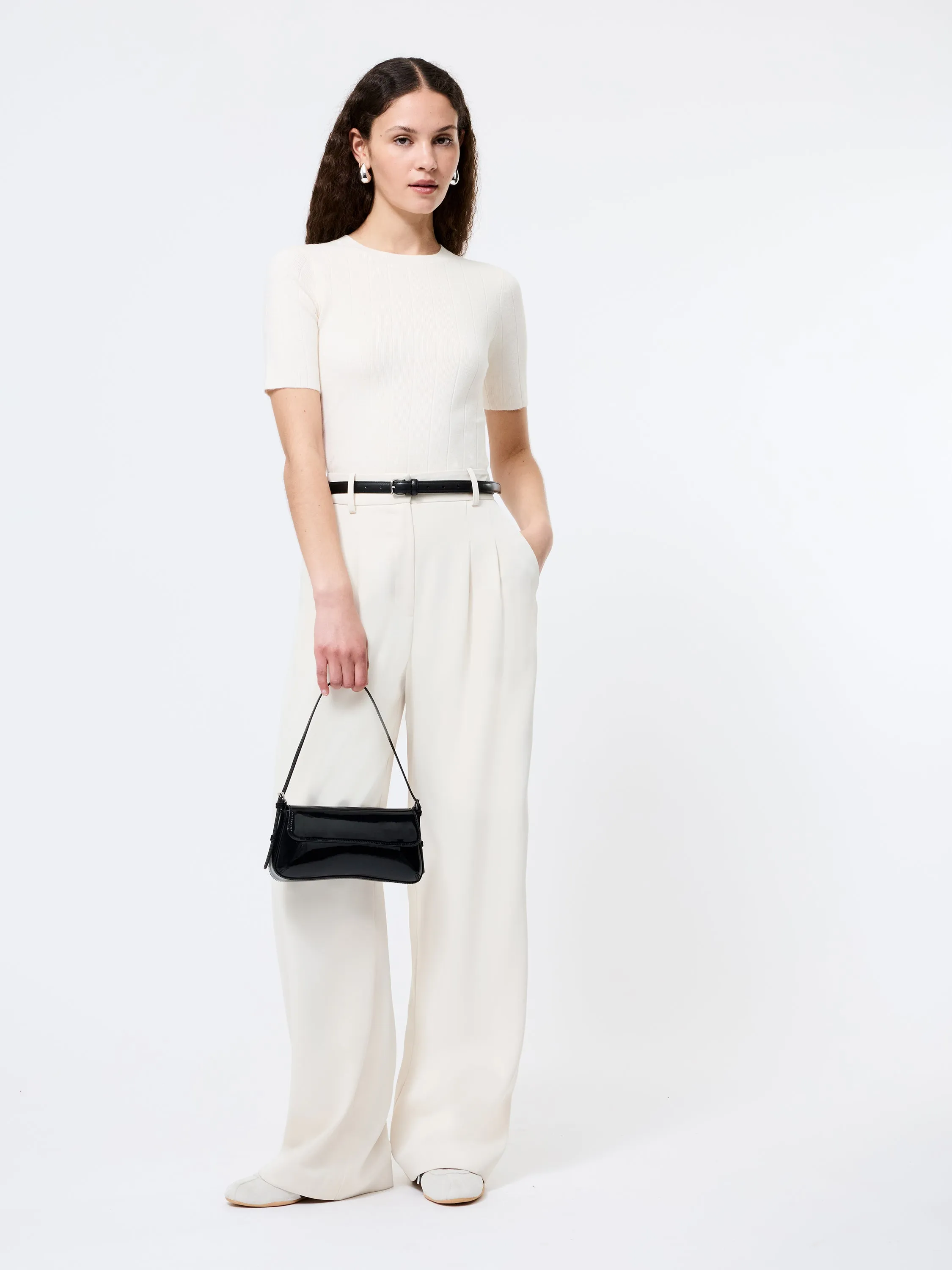 Airflow Mesh Insert Lightweight Jacket Marley Knit Wide Rib Top