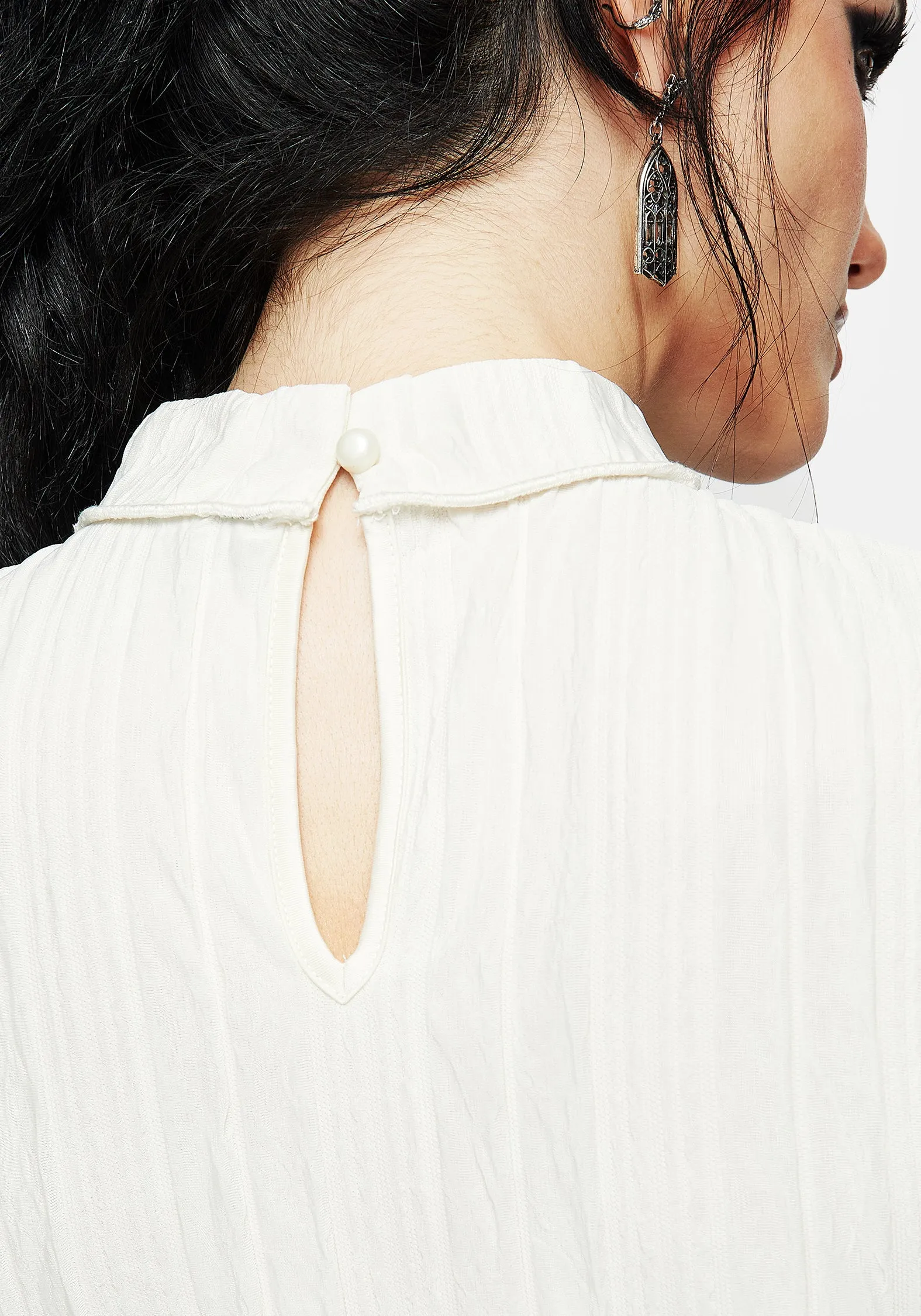 Soft and Light Stylish Look Marsh Lettuce Hem Jersey Crop Top