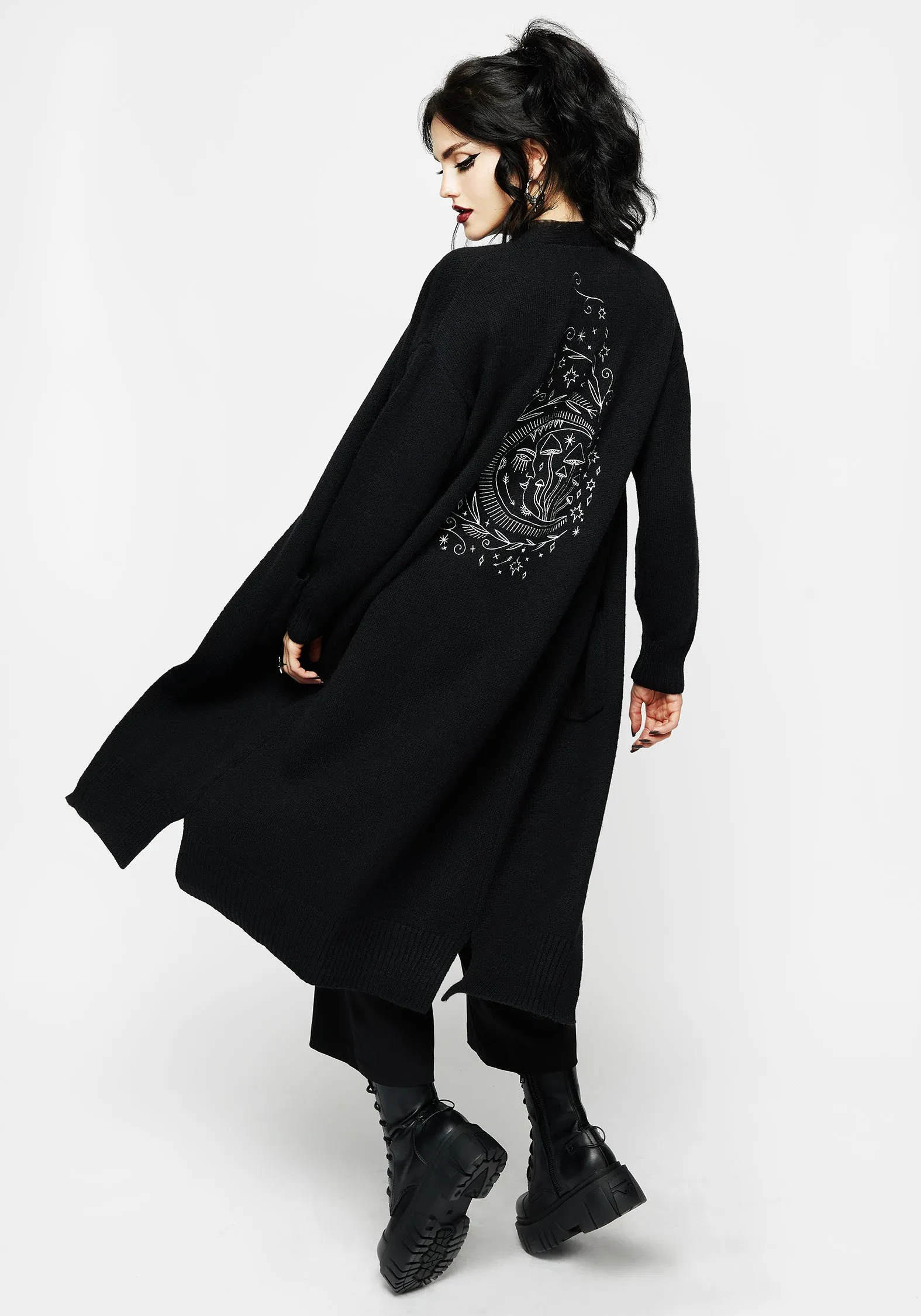 Marzanna Embroidered Longline Cardigan Classic Comfort