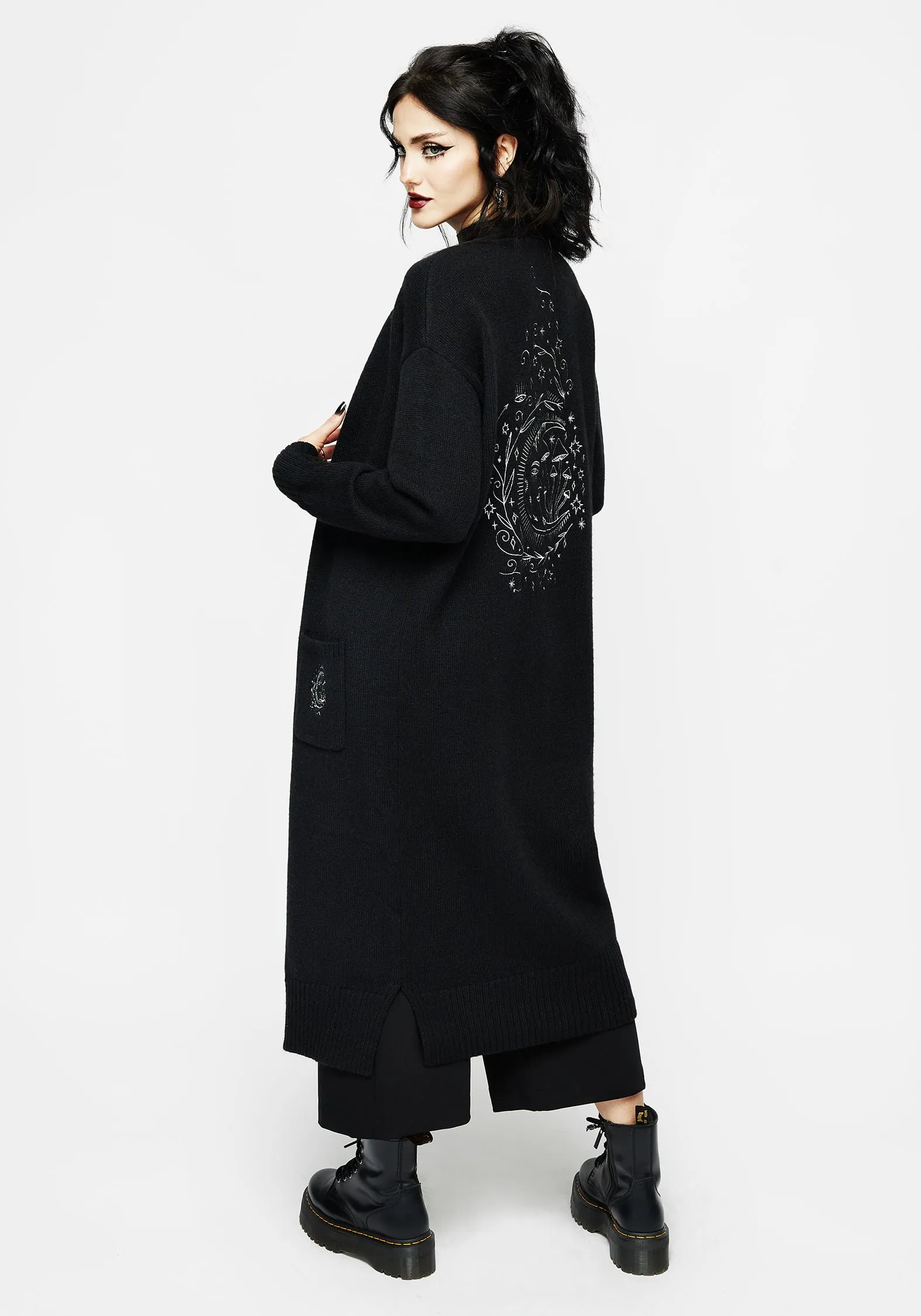 Marzanna Embroidered Longline Cardigan Layer Option