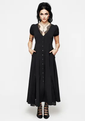 Daily Ready Taissa Floral Lace Button Up Midaxi Dress