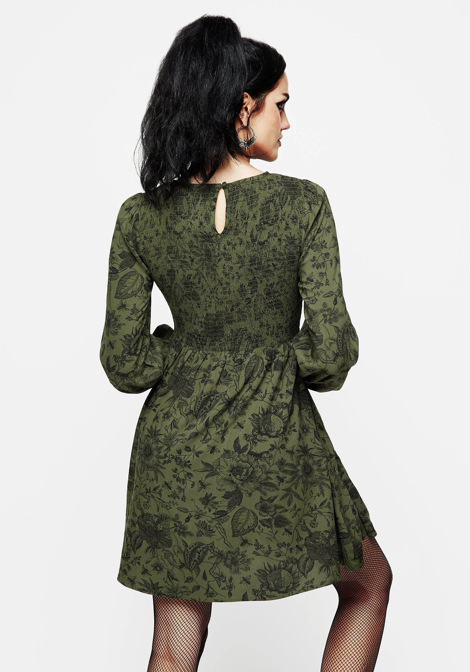 Vibrant pattern Meadowflowers Floral Print Mini Dress