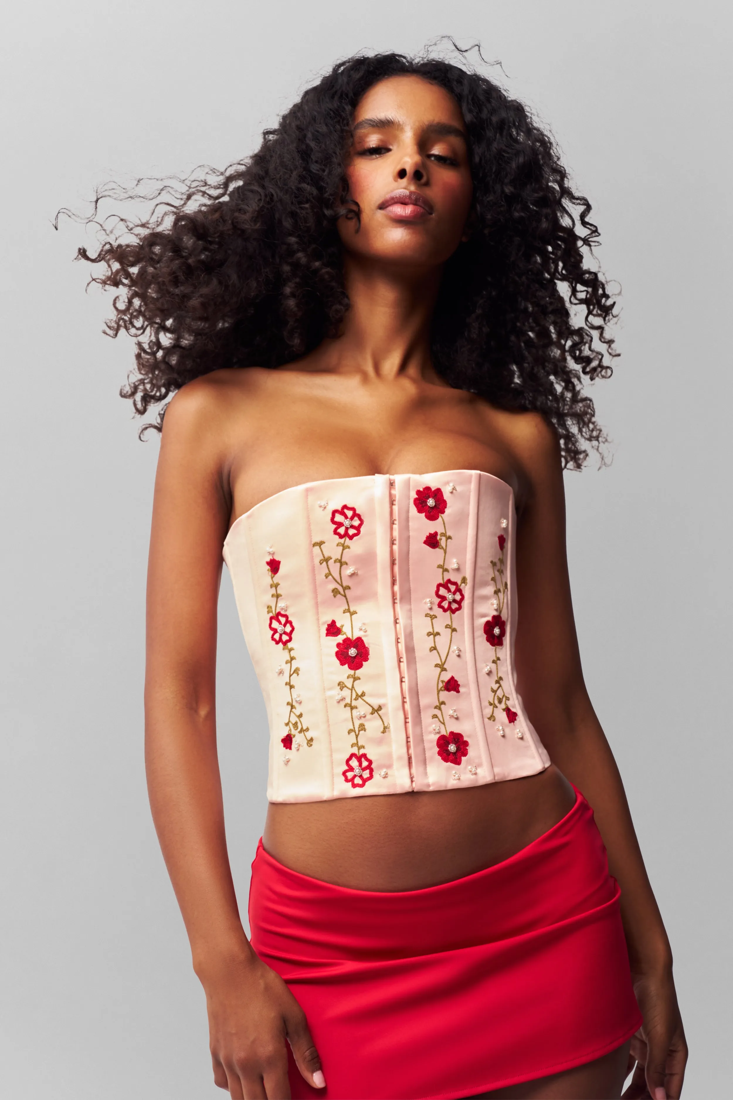 Meadows Satin Corset Moisture Transport Fabric