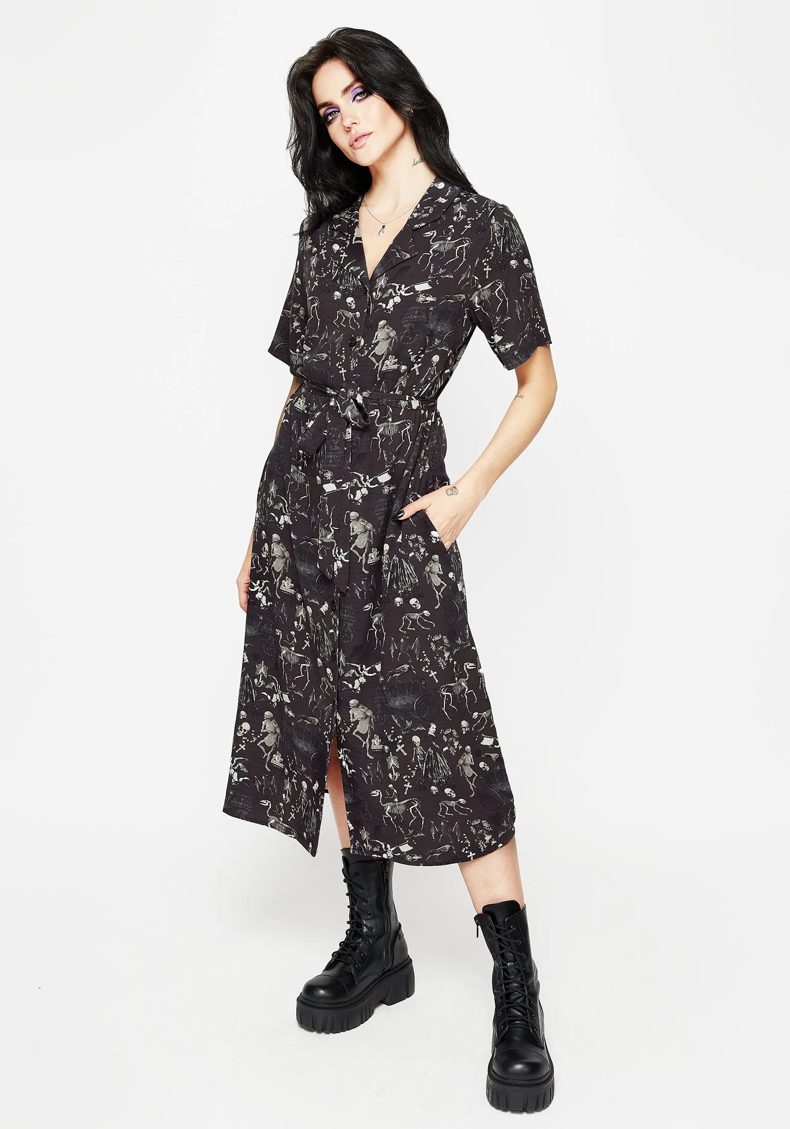 Work Comfort Melancholia Midi Shirt Dress