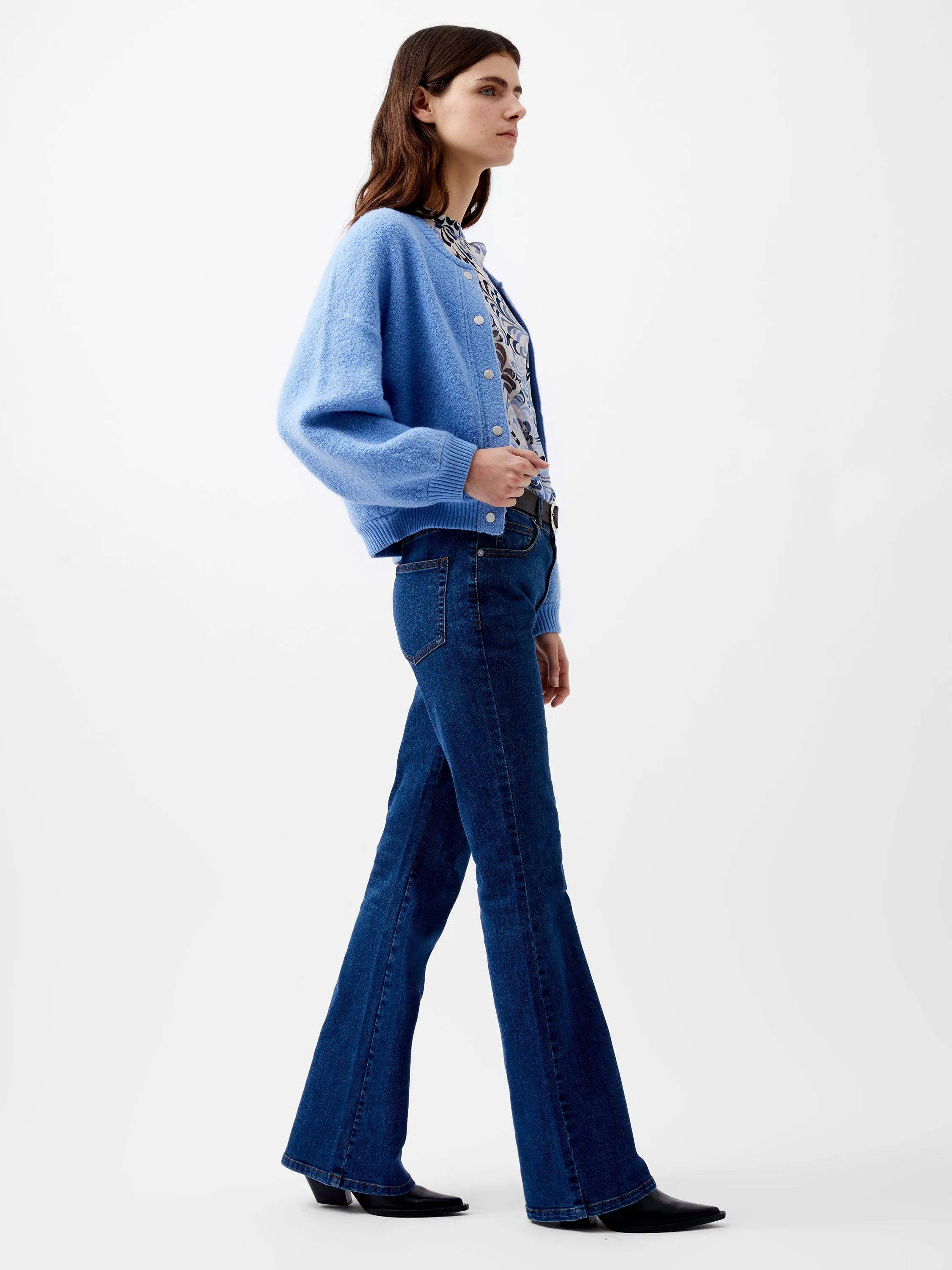 Melissa Knit Bomber Jacket Polo Neckline