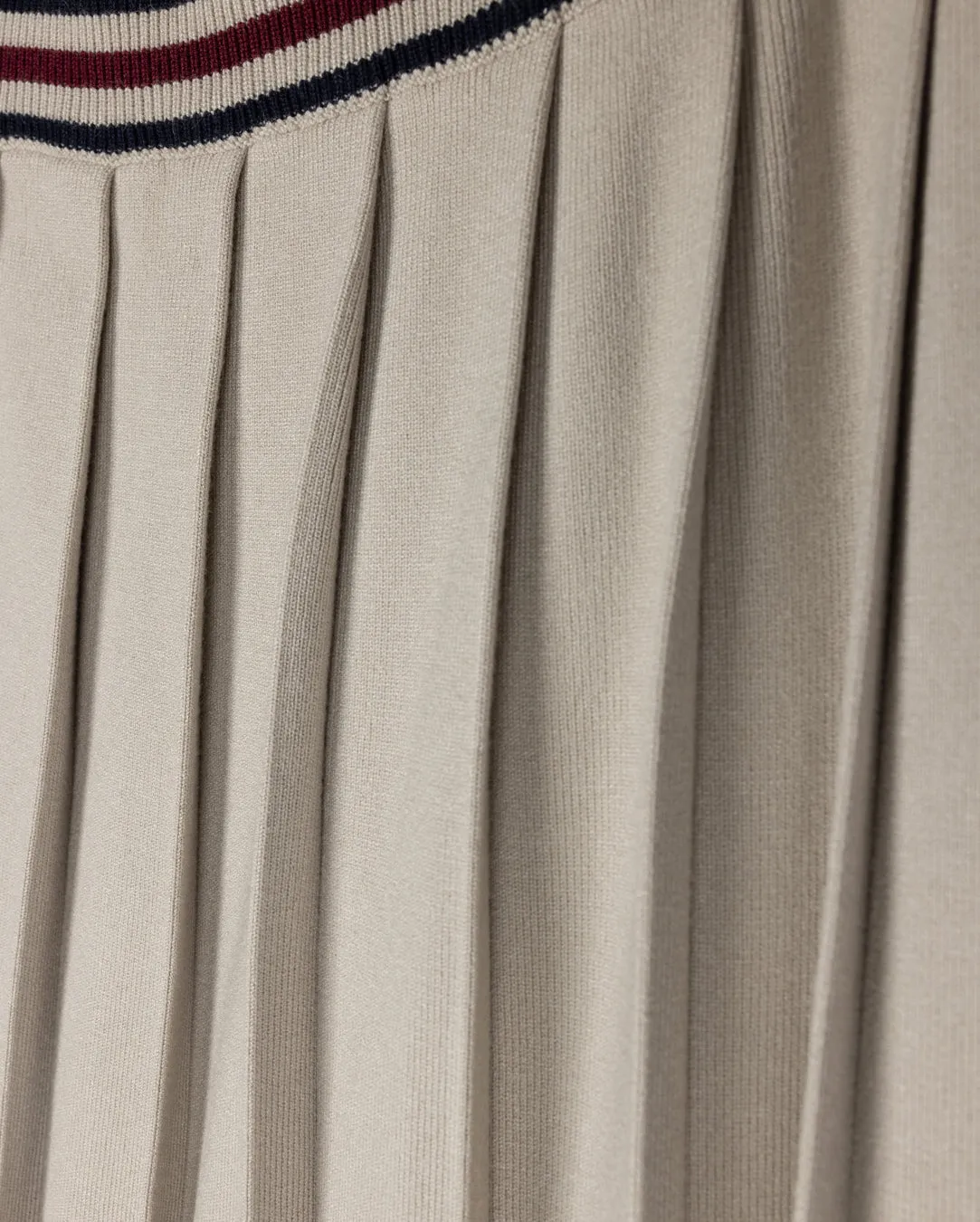 Statement Color Melo Knit Pleated Maxi Skirt