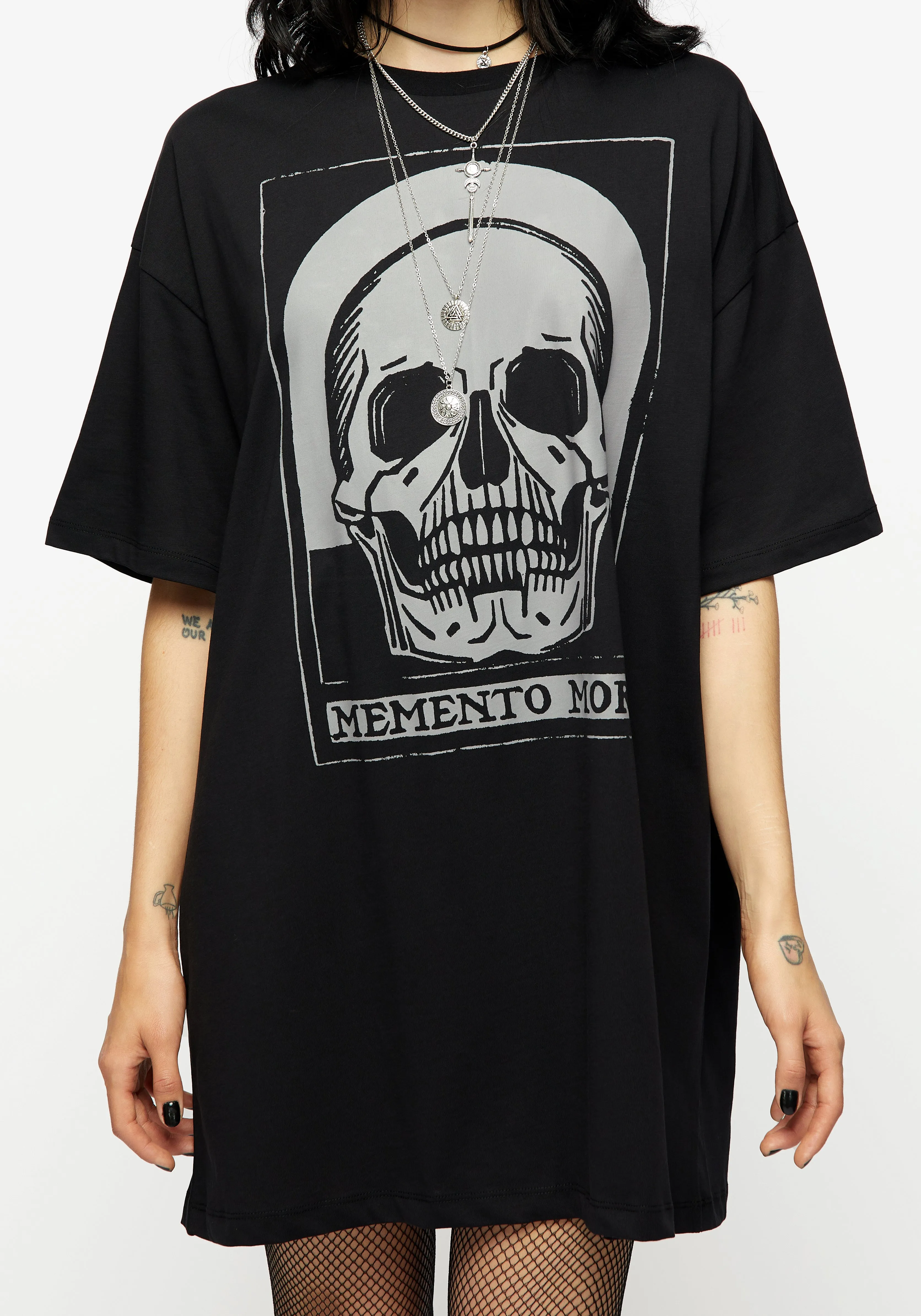 Delicate Touch Pretty Glow Memento Mori Tee Dress