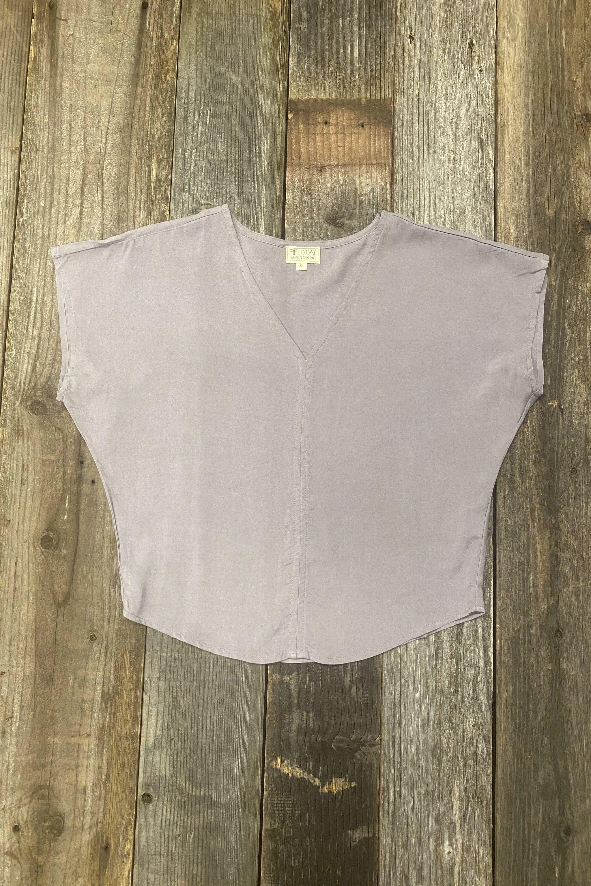 Seamless Stitching Snuggle Style Dolman Top in Lavender Challis