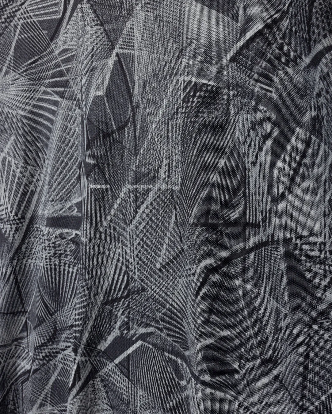 Eco Friendly Dyes Mesh Printed Grey Turtleneck