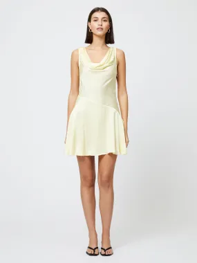 LowProfileZipper Bold Design Oona Satin Asymmetrical Mini Dress