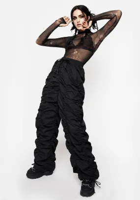 Classic Appeal Shockwork Ruched Wide Leg Trousers