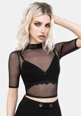 Jinx Mesh Short Sleeve Top Street Casual Top Rated