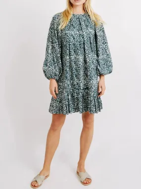 Light Coral Stylish Cut Mirth Somerset Drop Waist Dress in Forest