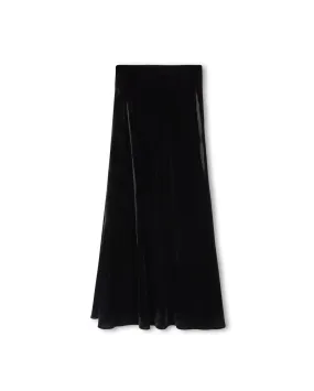 birthday party casual finish Velvet Maxi Slip Skirt