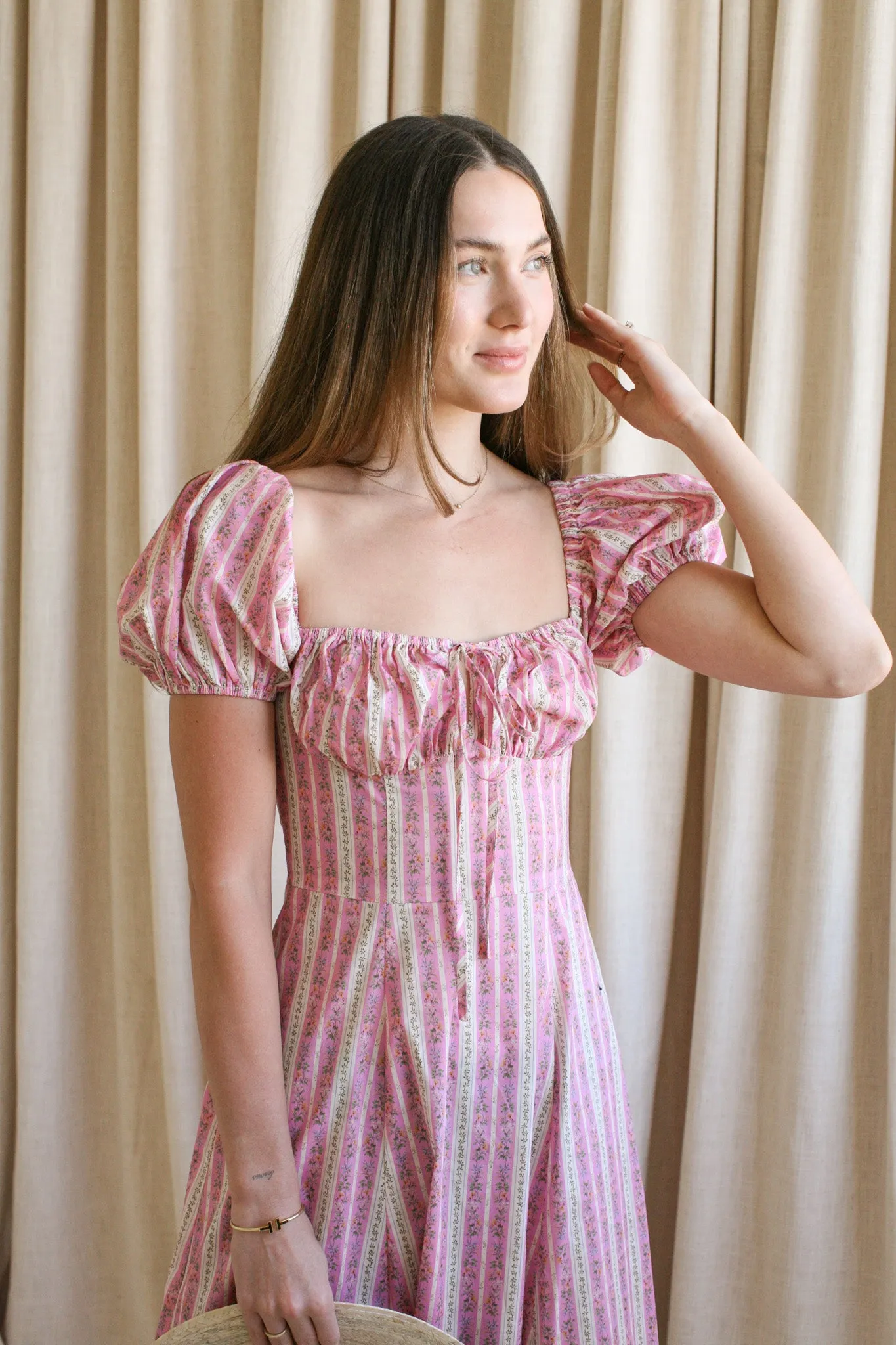 tailored look Street Mode Paige Puff Sleeve Midi Dress