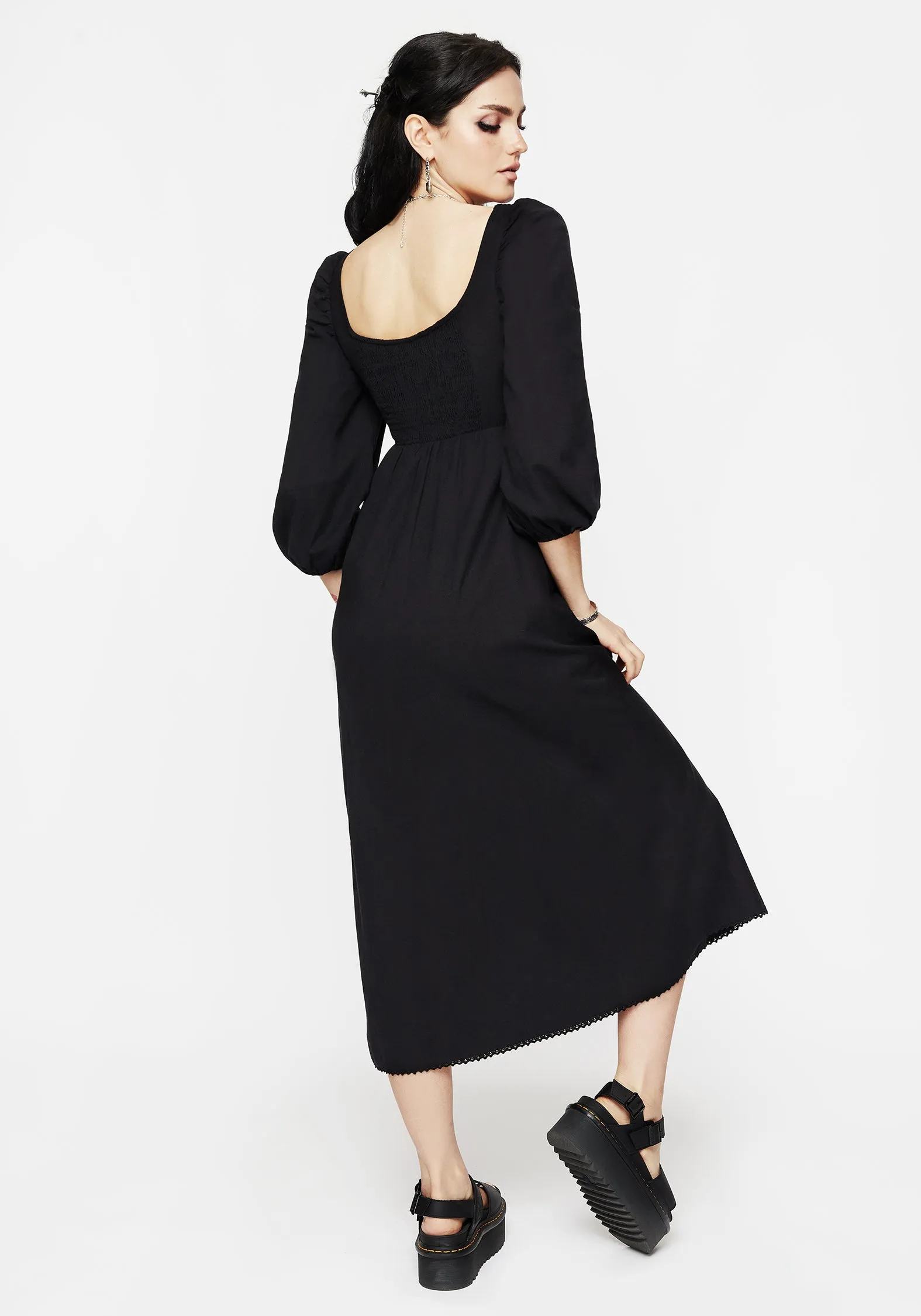 Brunch Tone Larissa Hand Embroidered Smocked Midaxi Dress