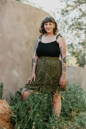 Soft Texture Minnie Top in Black Cotton Knit