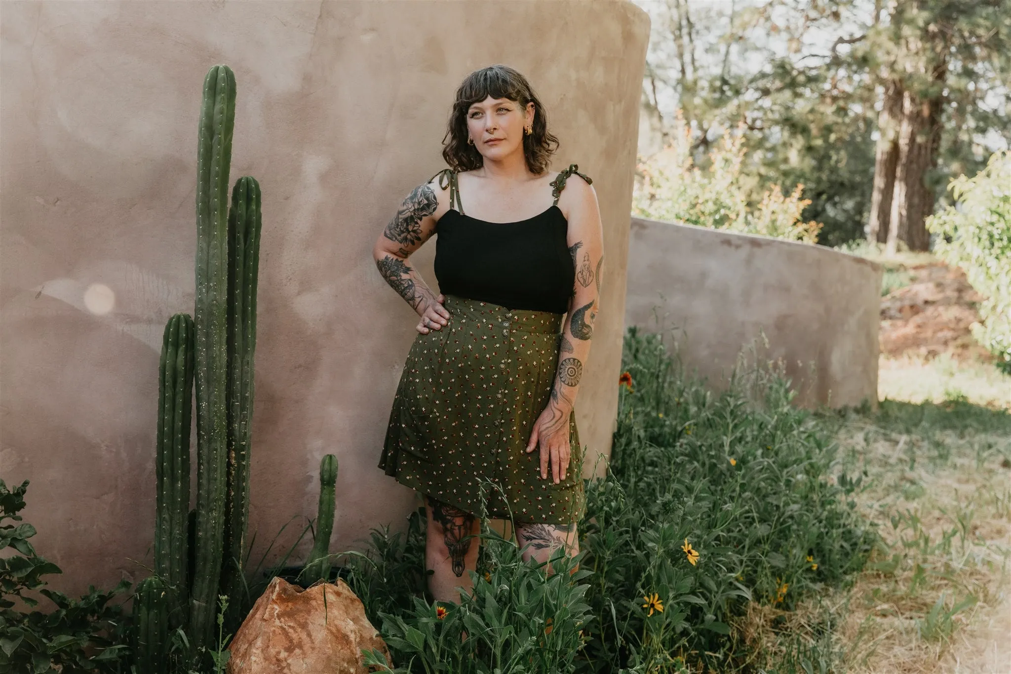 Layering Piece Effortless Layer Minnie Top in Black Cotton Knit