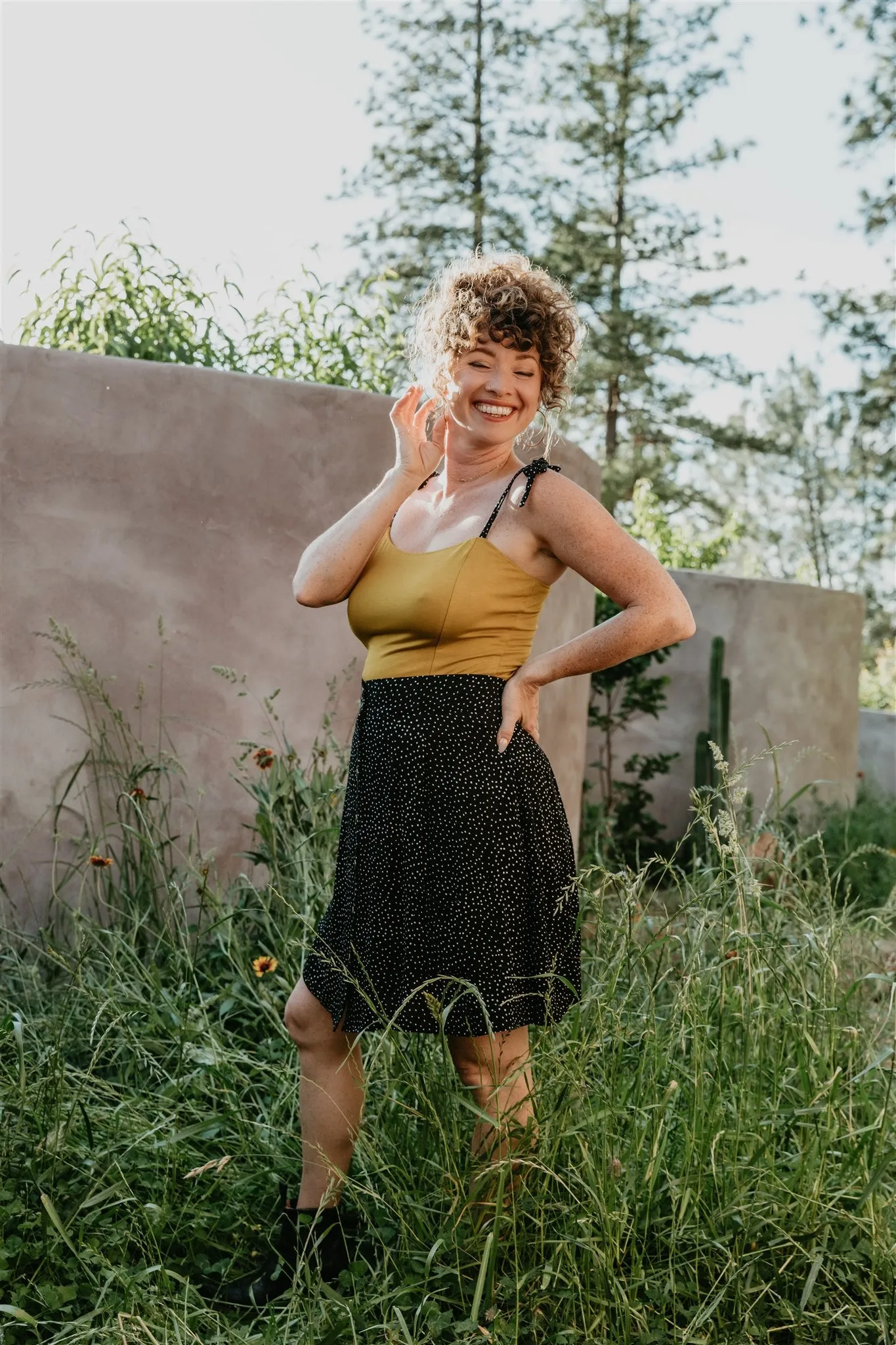 Minnie Top in Mustard Modal Snuggle Layers