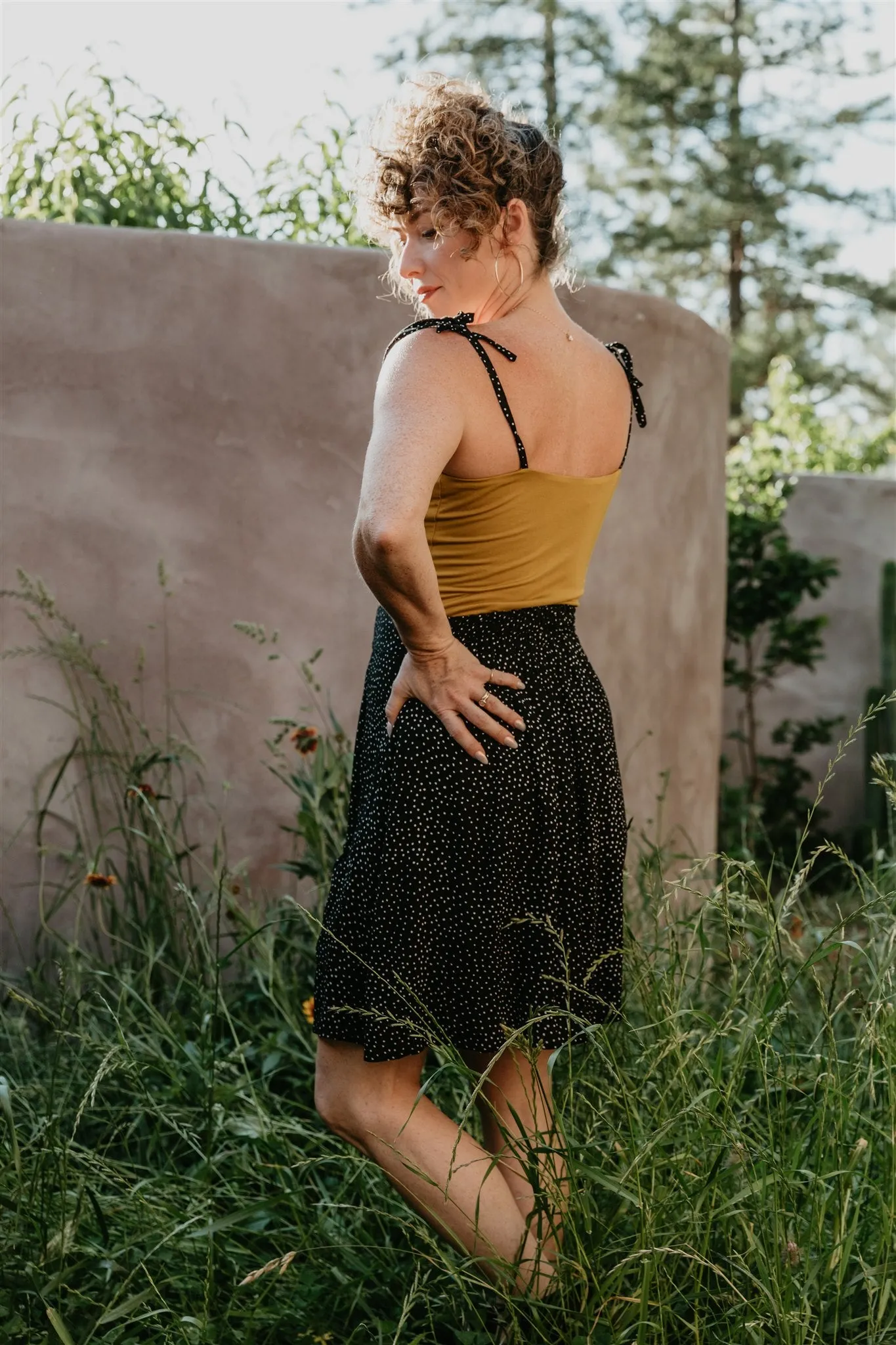 Chilly Comfort Everyday Layers Minnie Top in Mustard Modal