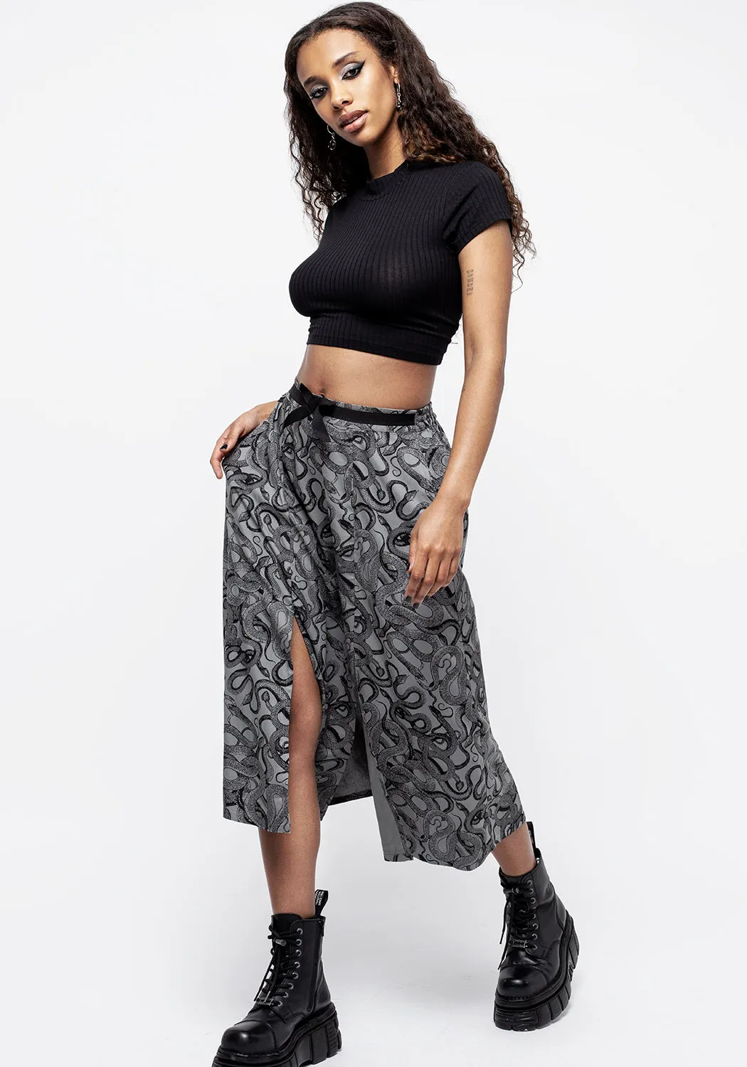 Mist Tie Back Jersey Crop Top BreathableMeshPanels