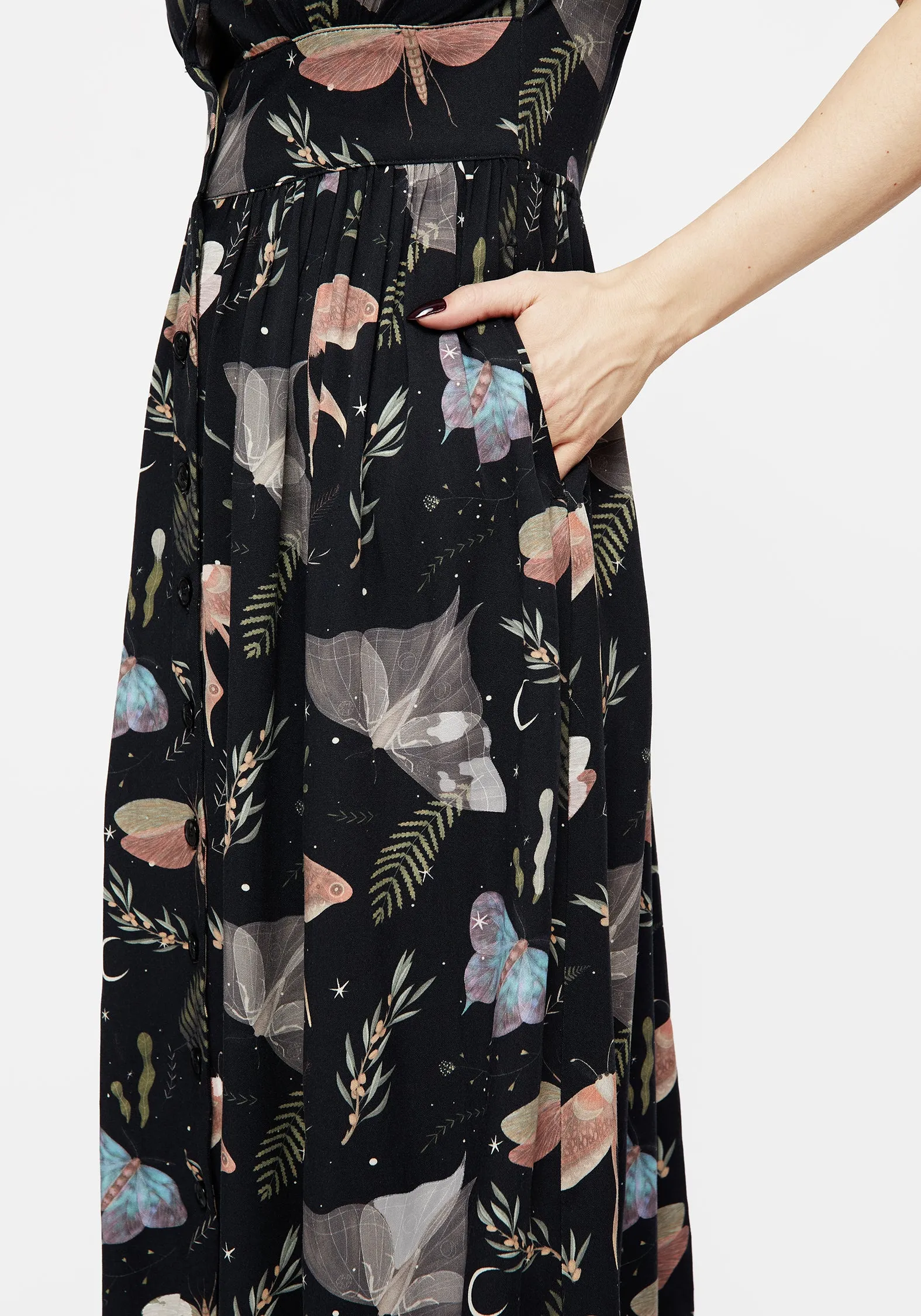 Urban Touch Nightmoth Midi Shirt Dress