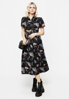 music concert Nightmoth Midi Shirt Dress
