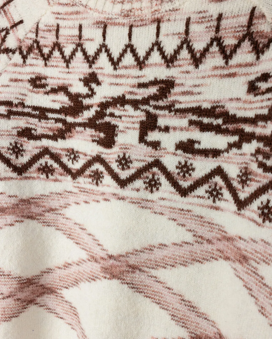 Mock Neck Printed Sweater Stylish Design Casual Chic