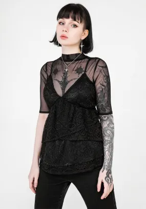 AntiPilling Double Stitched Hems Rumour Lace Cami Top