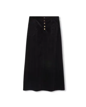 Corduroy Stitched Detailed Maxi Skirt Street Ready