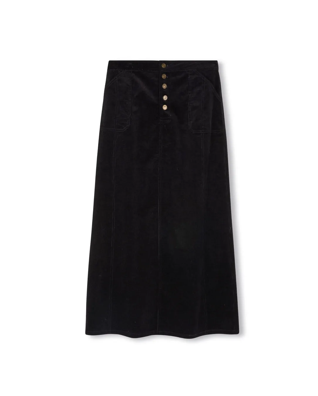 Corduroy Stitched Detailed Maxi Skirt Street Ready