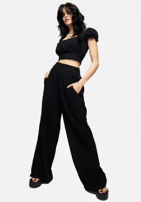 Seasonal special Vine Textured Wide Leg Trouser
