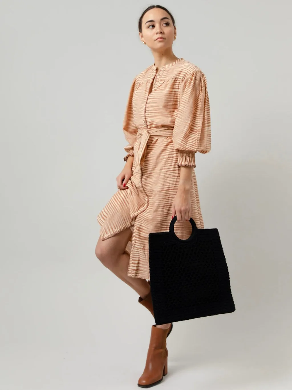 Cozy and Comfortable Relax Appeal Ulla Johnson Fiora Dress in Fawn