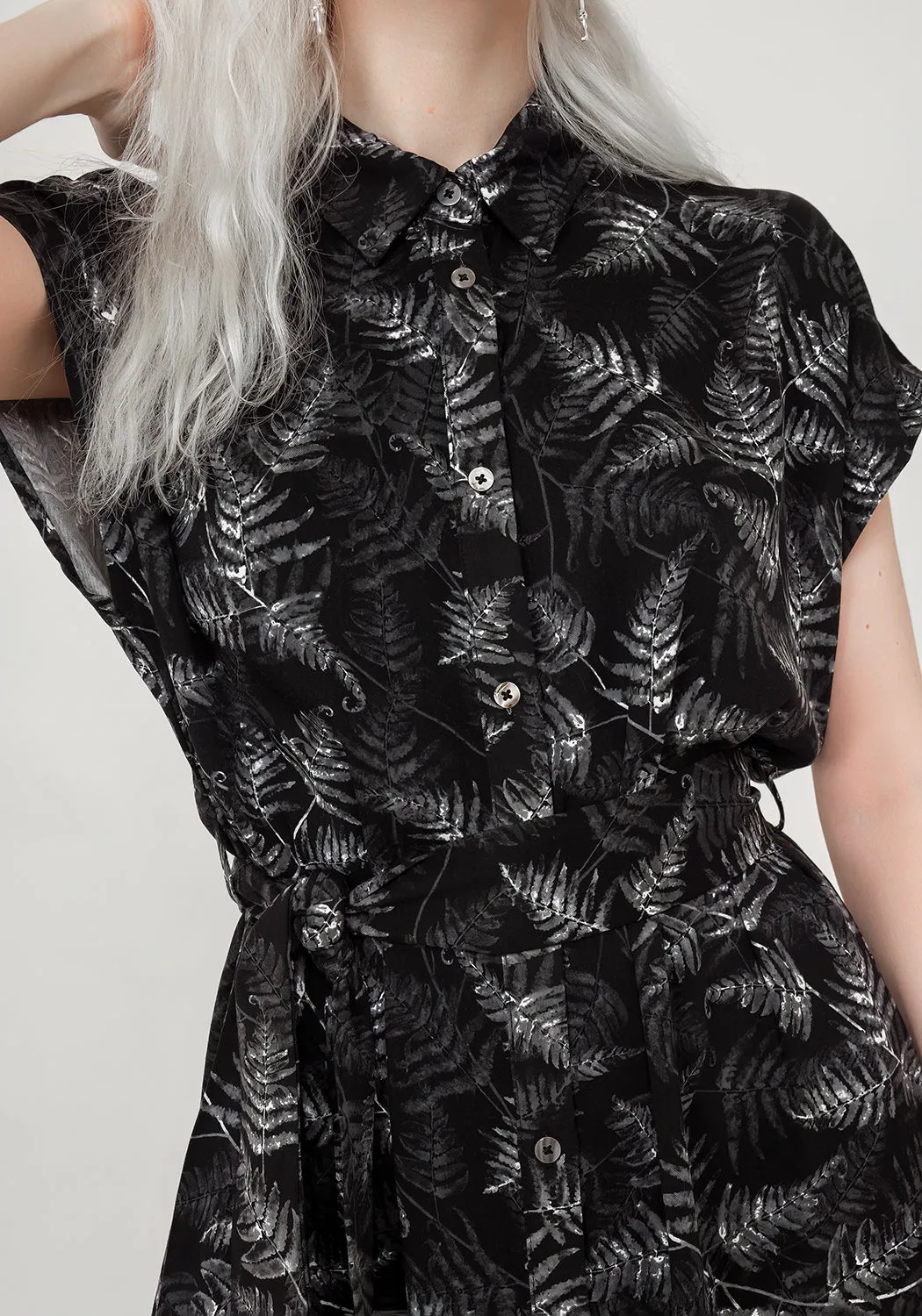 Bracken Tie Waist Midi Shirt Dress Vacation Vibes