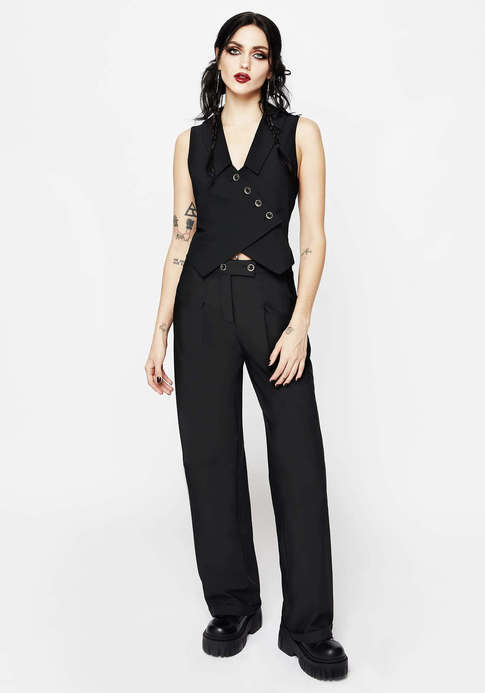 Fresh Texture Everyday Line Moonage Tailored Trousers