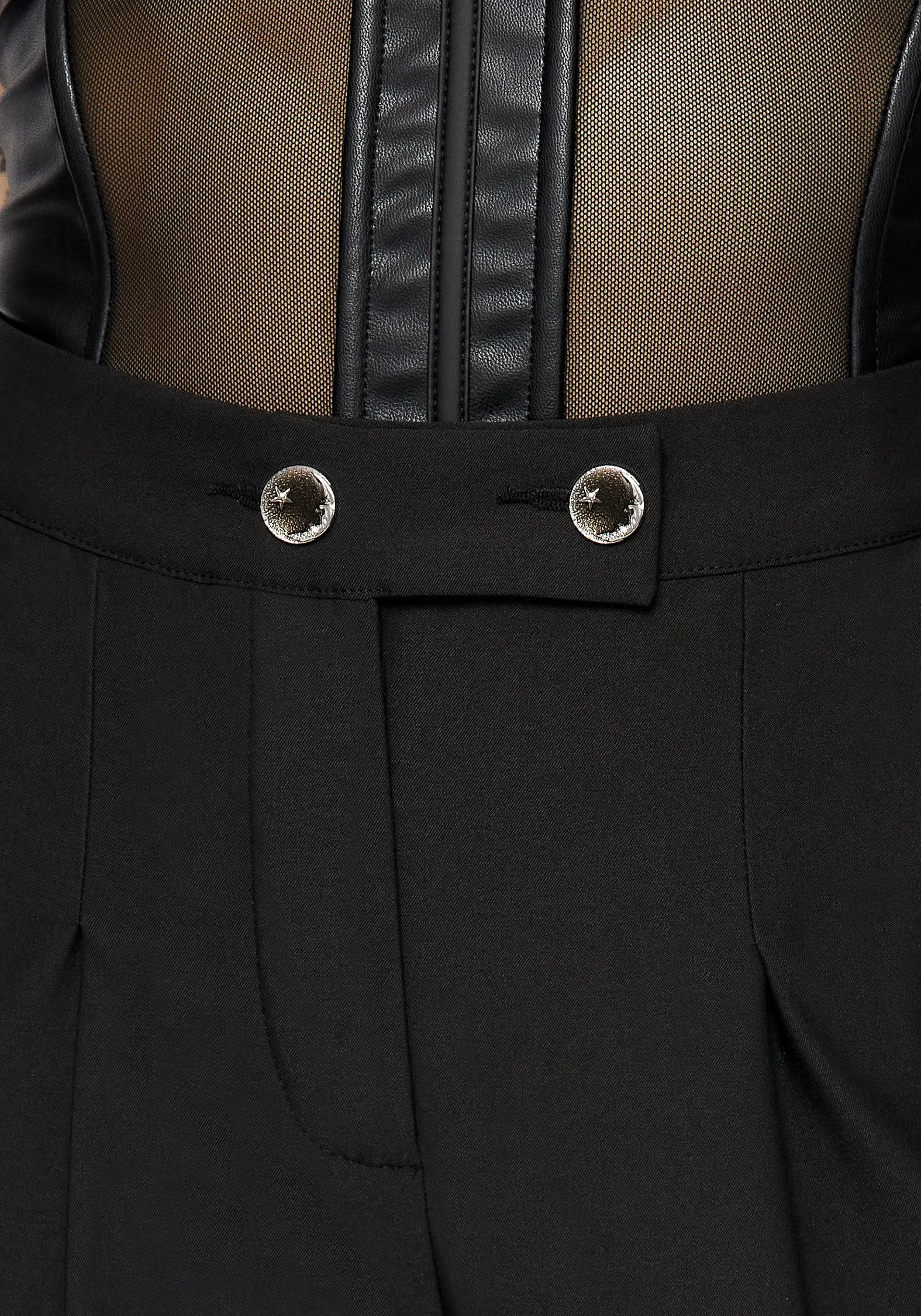 Moonage Tailored Trousers Adjustable Belt Loops NoBuckleDesign