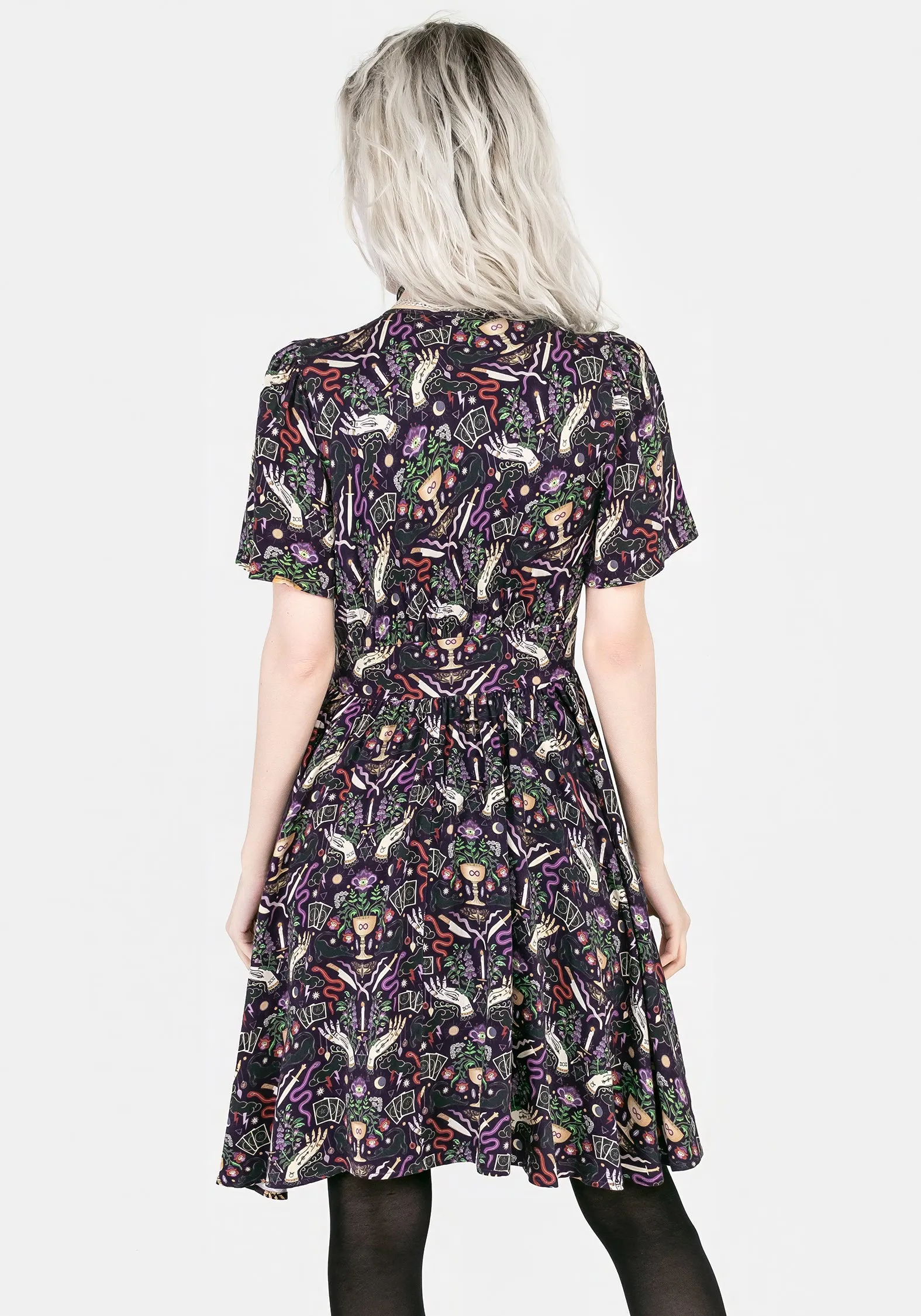 Modern Mystic Button Up Mini Dress Simplistic Mood