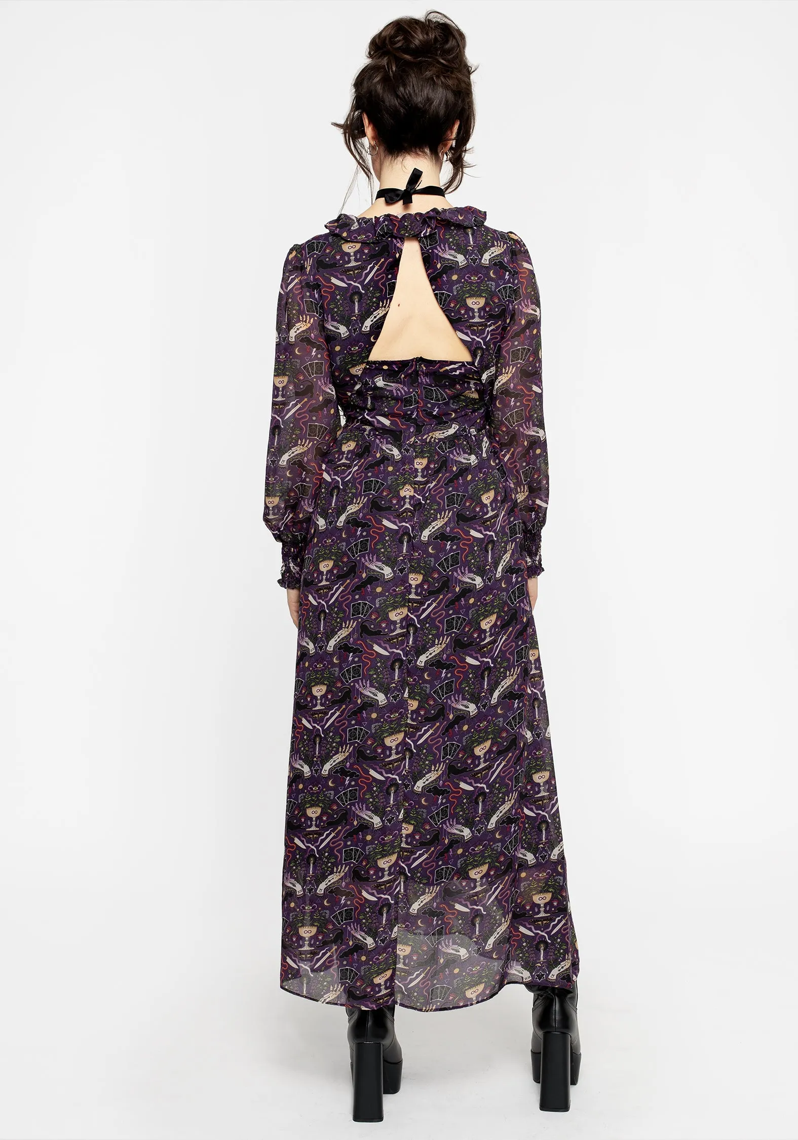 Modern Mystic Puff Sleeve Maxi Dress Easy Go