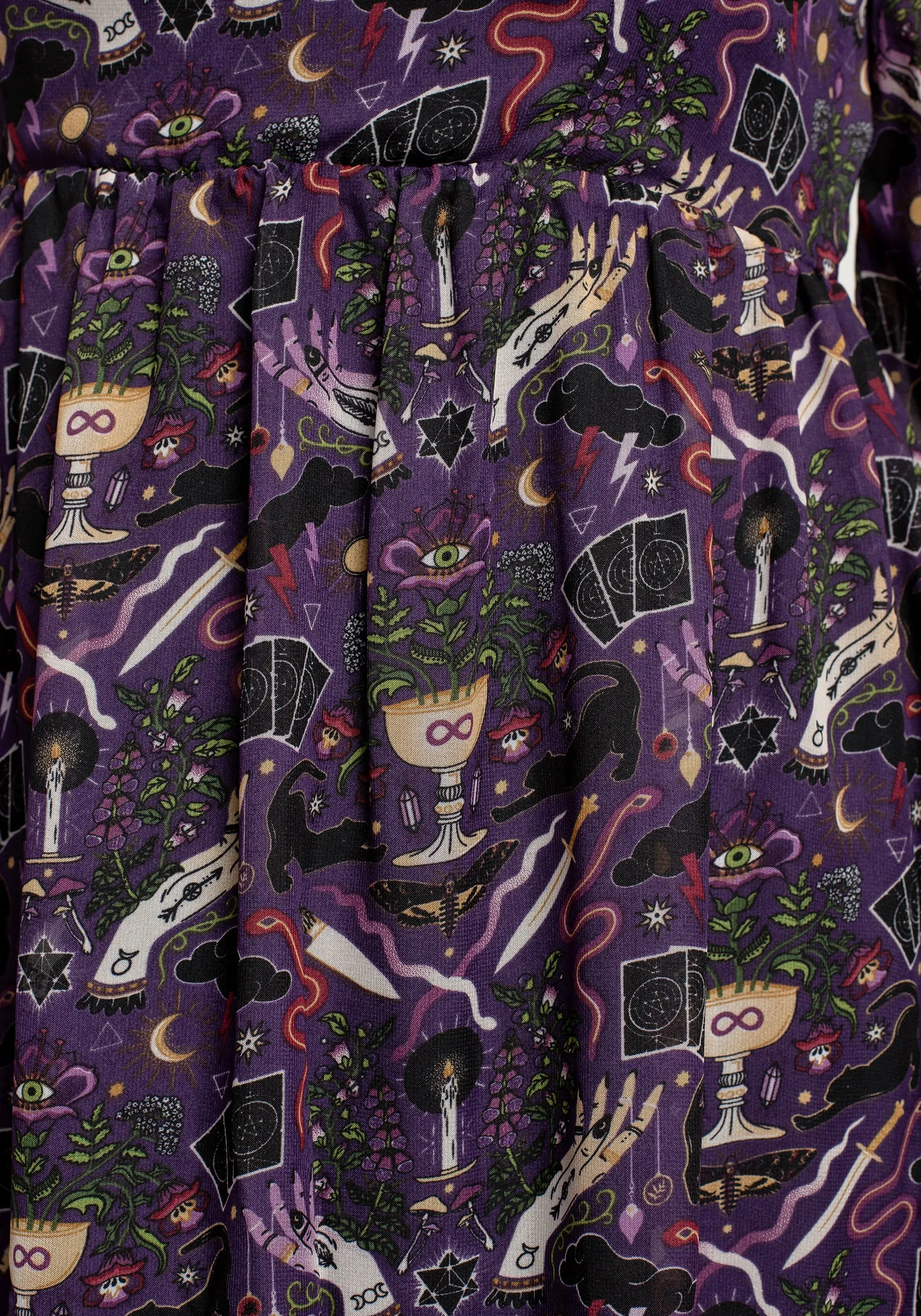 Modern Mystic Puff Sleeve Maxi Dress Light Fit